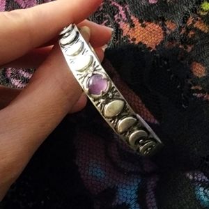 Hiouchi Jewels Silver Amethyst hippie goddess moon phase bracelet